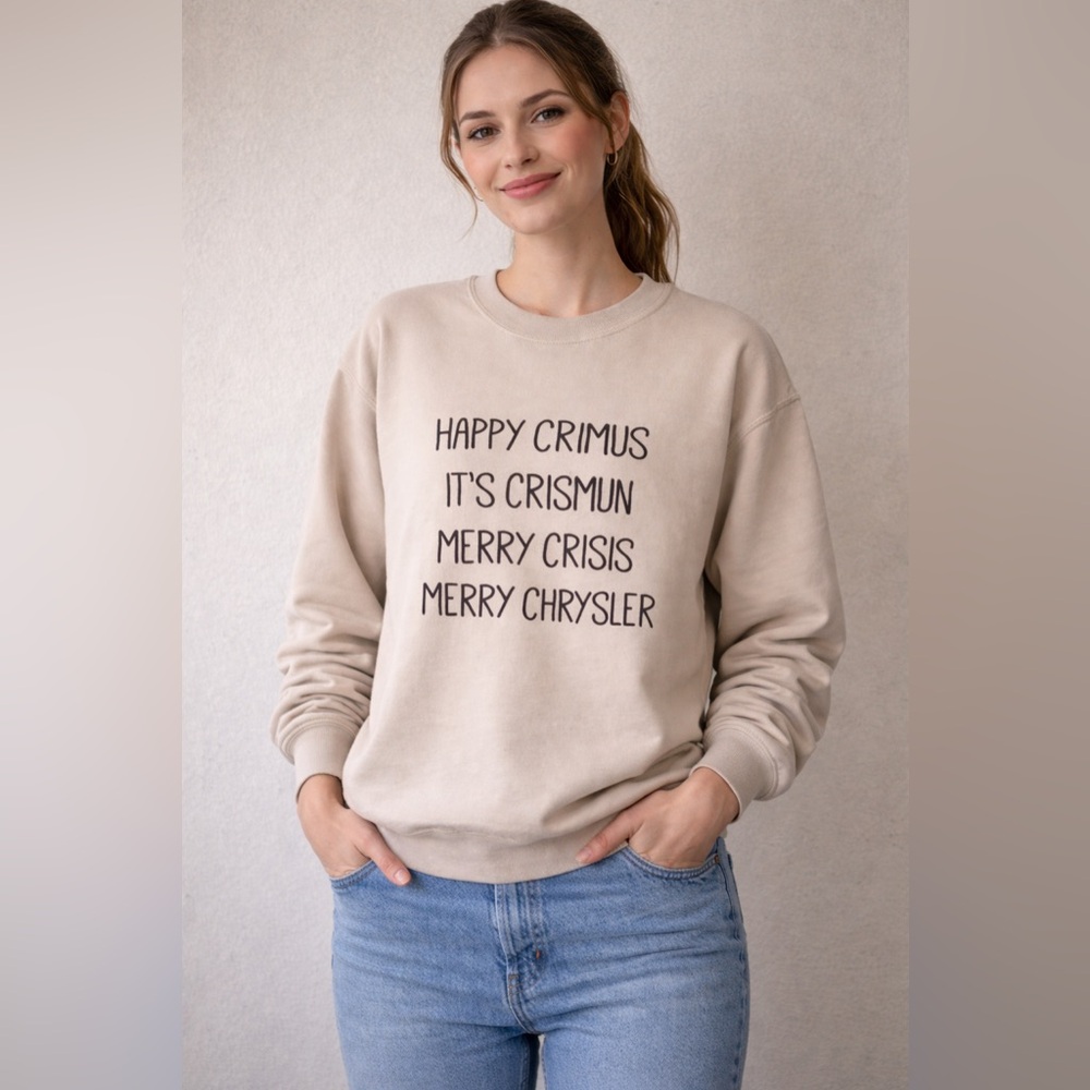 NWOT Merry Chrysler Unisex Crewneck Christmas Sweater